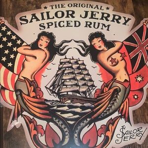 Sailor Jerry’s original metal wall art